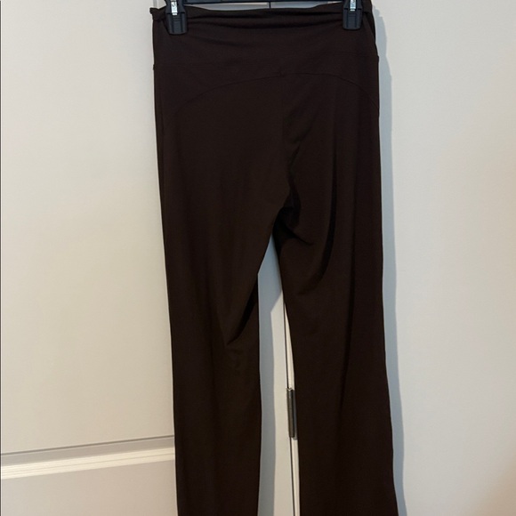These Three Butter Soft High Waist Flare Leggings w front slits - Espresso - Picture 5 of 7